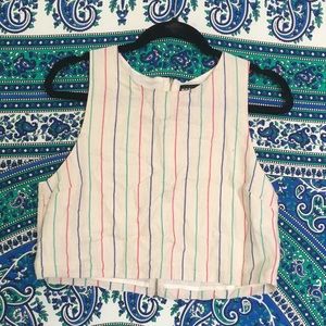 cropped vertical striped tank